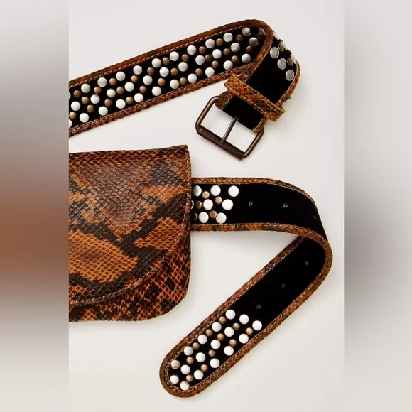 Free People Animal Instinct Belt Bag, NWT, size S/M 